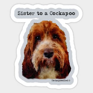 Cockapoo Dog Sister Sticker